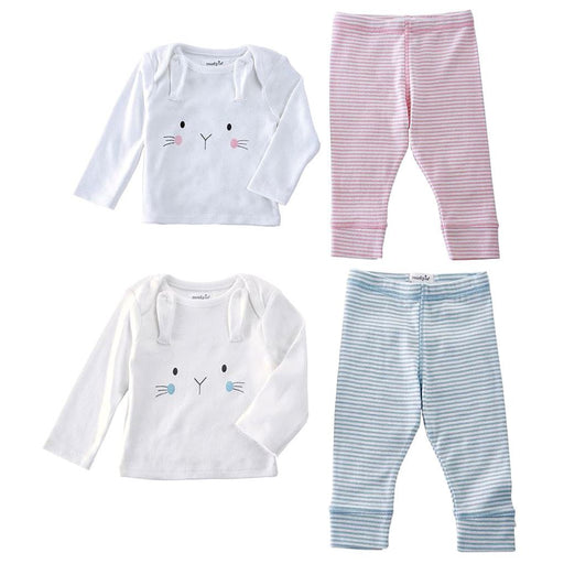 Easter Bunny Layette Baby Pant Sets Choose Blue or Pink