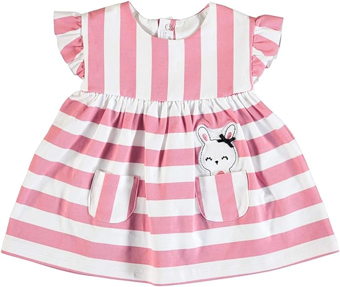 Mayoral Pink Striped Easter Bunny Dress 4 - 24 months