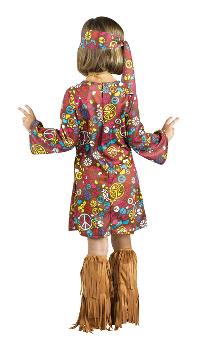 Adorable Peace & Love Hippie Toddler Costume - 3T/4T
