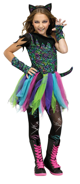 Cute Wild Rainbow Cat Girls Costume