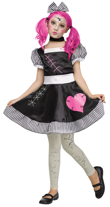 Broken Doll Girls Costume sz MED 8-10