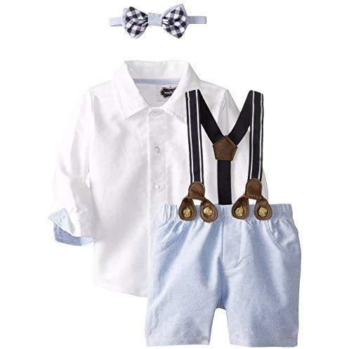 Mud Pie Baby Boys' Suspender Short Set
