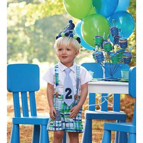 Mud Pie "I'm Two" Birthday Boy Suspender Set Size 2t