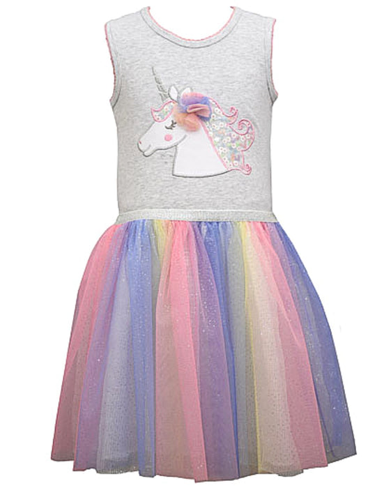 Girls 4- 6X  Pastel Unicorn Dress