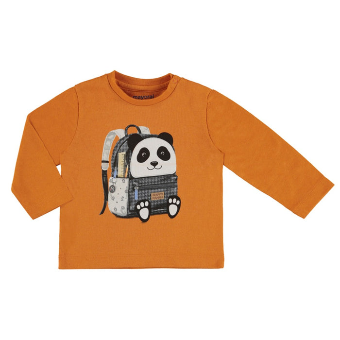 Mayoral Infant Boys Backpack Long Sleeved Cotton Tee Shirt