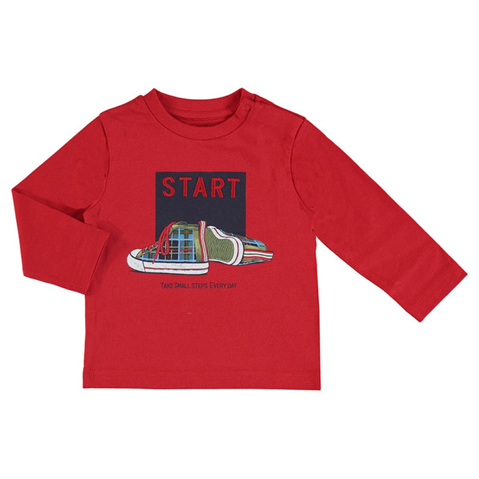 Mayoral Infant Baby Boys Start  Long Sleeved Cotton Tee Shirt