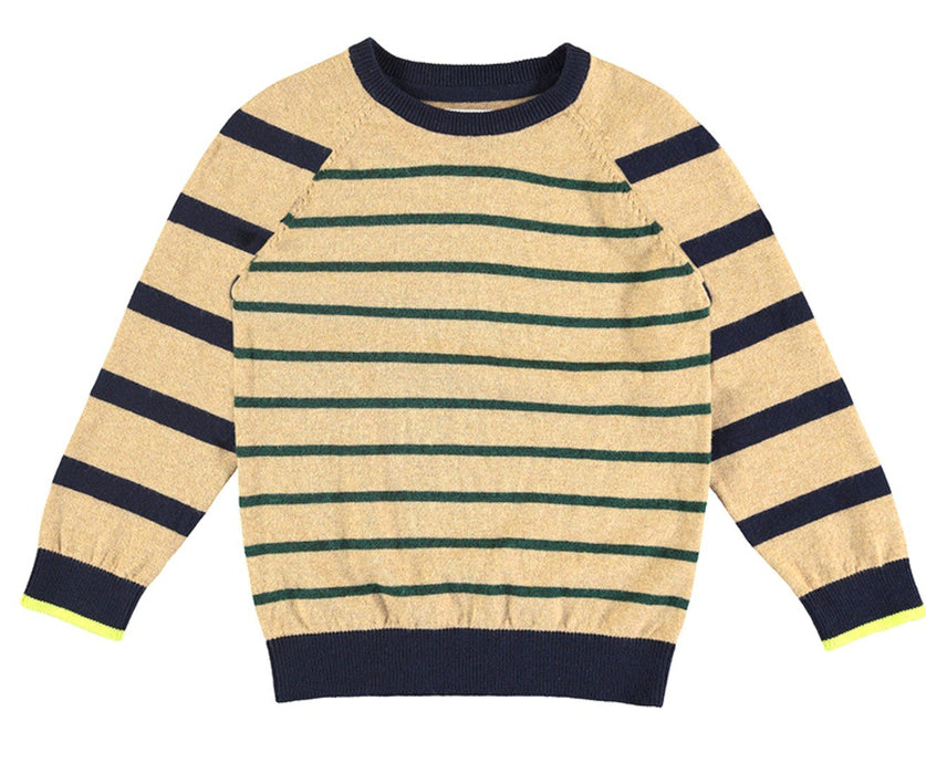 Mayoral Boys Tan Stripe Dress Sweater Boys 5-8