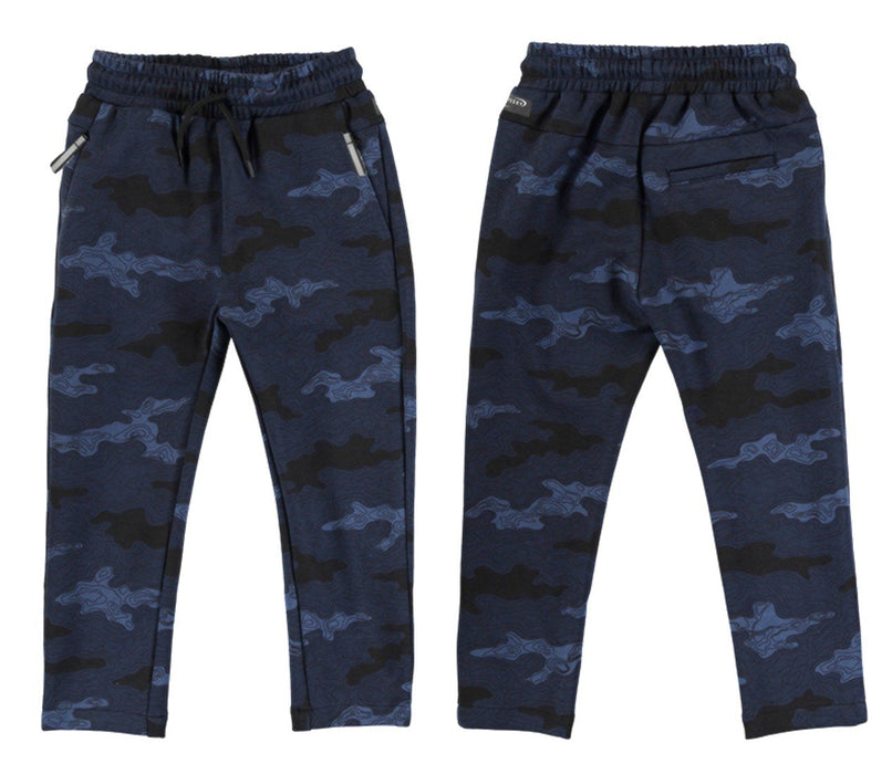 Mayoral Boys Blue Camouflage Zip Pocket Jog Pants
