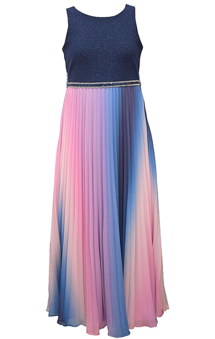 Girls 7-16  Beautiful Pleated Ombre Maxi Dress