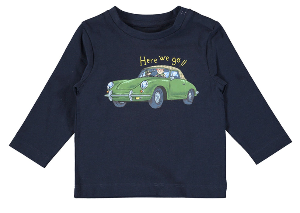 Mayoral Infant Toddler Boys Navy Car Road Trip Long Sleeved Cotton Tee Shirt