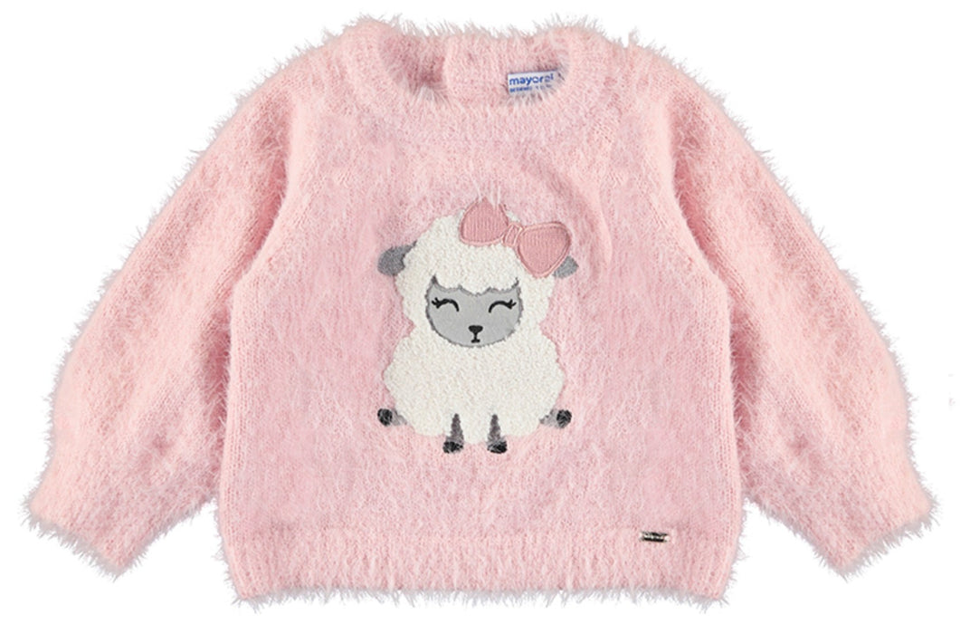Mayoral Baby or Toddler Girls Ultra Soft Pink Lamb Sweater
