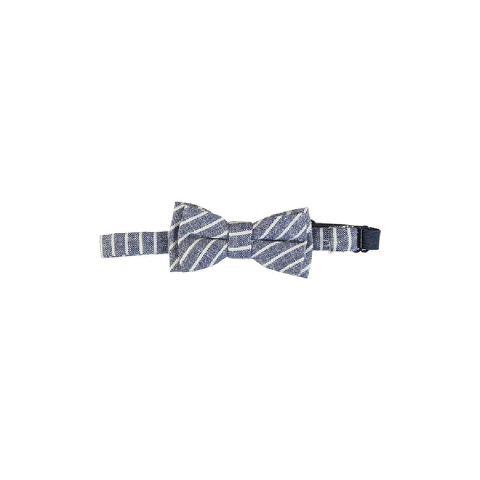 Little Boys Stripe Linen Bow Tie