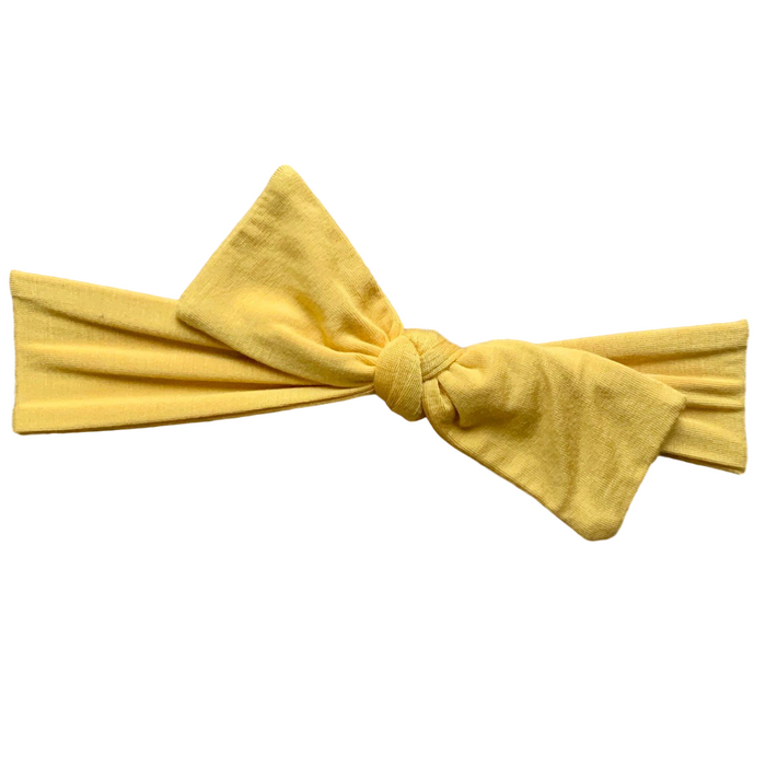 Kozi and Co Squash Yellow Knot Bow