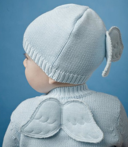 Baby Boy Hat - Blue Angel Wing 