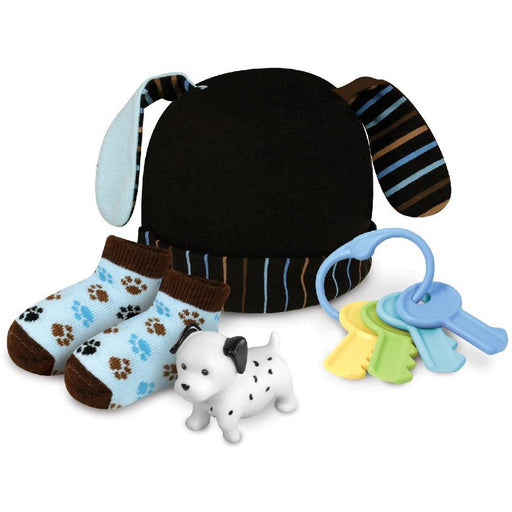 Baby Boys Blue Dog Cap & Socks Set