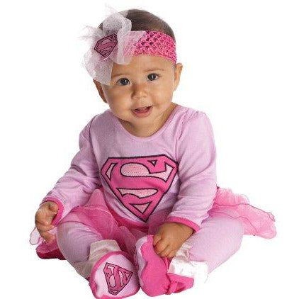 Baby Girls Pink Supergirl Tutu Costume with Headband