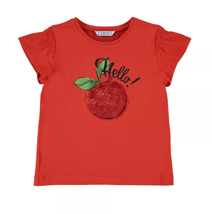 Mayoral Girls Red Cherry Tee Shirt