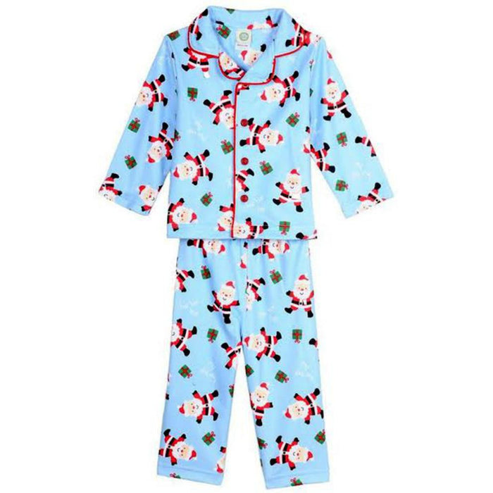 Blue Santa Pajamas - Baby Boys Christmas Pajamas - 18 months