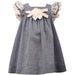 Bonnie Jean Toddler Chambray Lace Float Dress 2T -4T