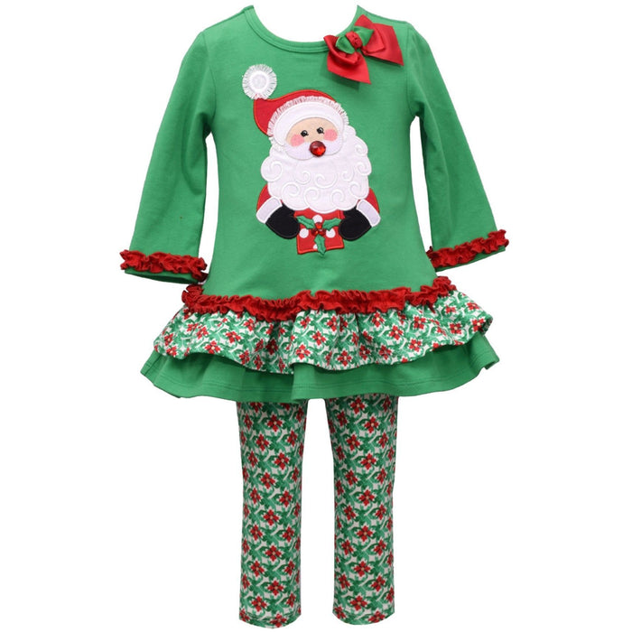 Bonnie Jean Christmas Legging Set - Santa's Christmas