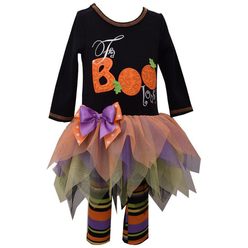 Bonnie Jean Girl's Black Faboolous Halloween Legging Set