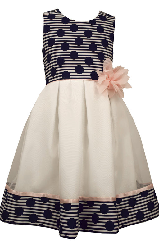 Bonnie Jean Girl's Pleated Dots Special Occasion Dress