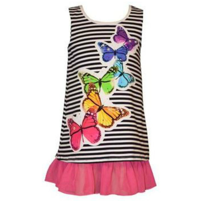 Bonnie Jean Little Girls Butterfly Stripe Sundress