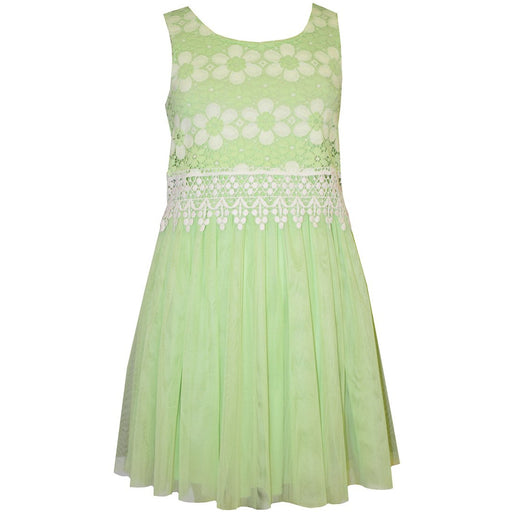 Bonnie Jean Tween Girls Lime Lace Tulle Dress 7 - 16