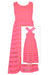 Bonnie Jean Tween Girls Summer Pink Stripe to Sheer Maxi