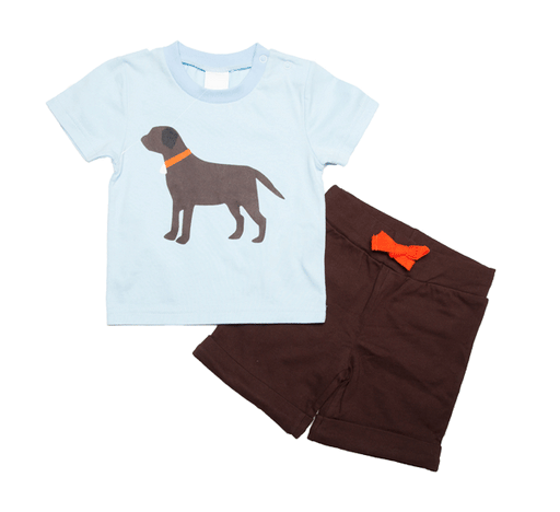 Boys Infant  Short Set Black Lab