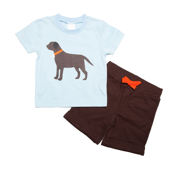 Boys Infant  Short Set Black Lab