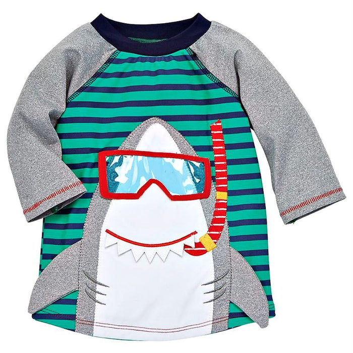 Boys Shark Rashguard Swim Top