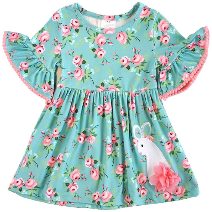 Mint Bunny Girls Easter Dress