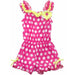 Rare Editions Fuchsia Dot Romper CLEARANCE Final Sale