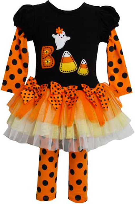 Baby Halloween Outfit : Candy Corn Newborn Girls Legging Set