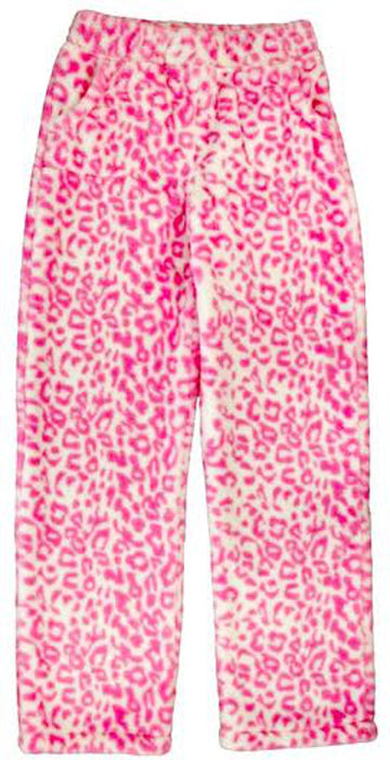 Girl's Pink Leopard Cozy Fleece Pajama Pants