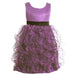 Girl's Special Occasion Dress: Purple Organza Metallic Chiffon Dress
