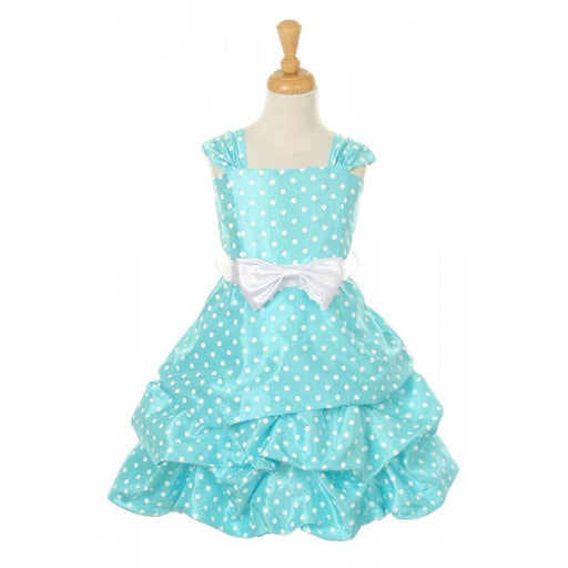 Girls  Aqua Dot Easter Dress