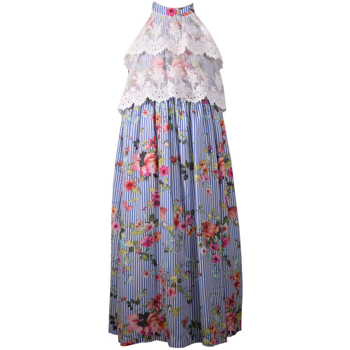 Girls 7 -16 Maxi Dress Vintage Floral Lace Halter Dress