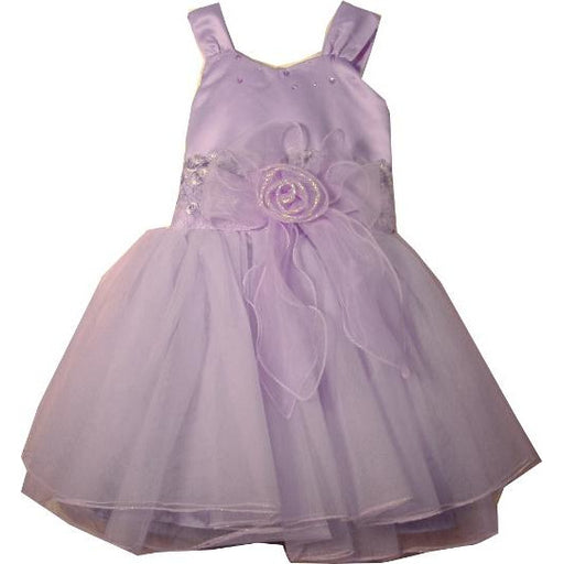 Girls Lavender Tulle Party Dress