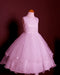 Girls Pink Organza Tiered Dress 2T - 16