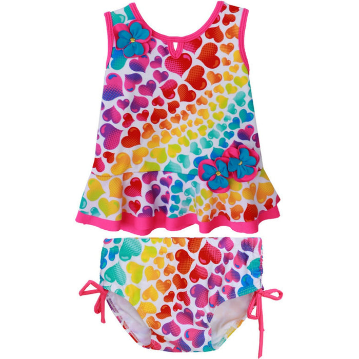 Isobella and Chloe Baby Girls Rainbow Twist Tankini swimwear - Infant /Toddler swimsuit