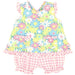 Le Top Baby Daisy Popover Top and Gingham Panty Set