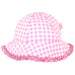 Le Top Baby Sunhat Pink Gingham Ruffle Brim