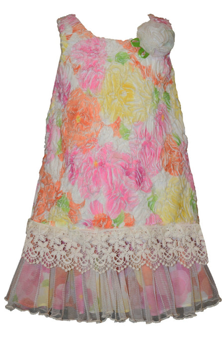 Little Girls Pink Floral Bonaz Dress 