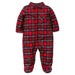 Baby Boy's Plaid Christmas Pajamas Footie 