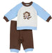 Little Me Baby Boys Monkey Quilted Pant Set