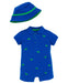 Little Me Baby Boys Royal Dino Romper and Hat Set