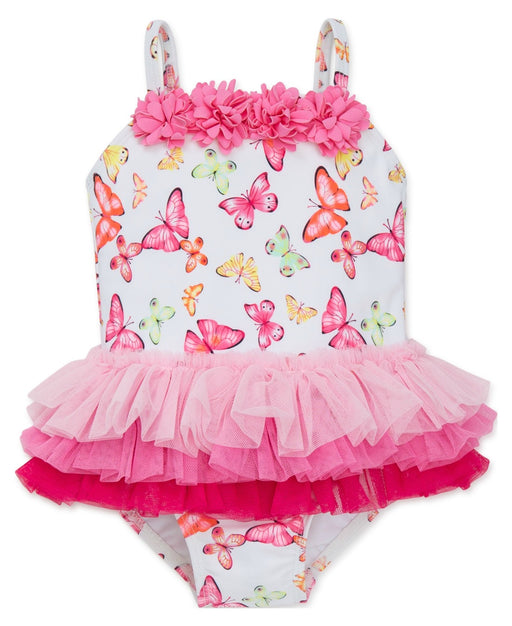 Baby or Toddler Girls Butterfly 1 Pc Swimsuit