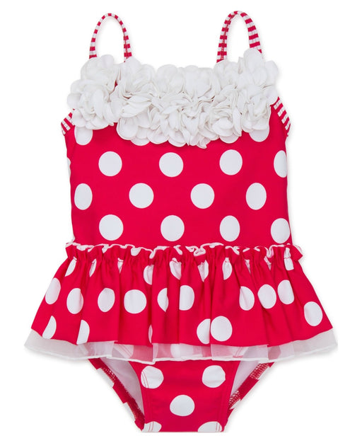  Baby or Toddler Girls Dot 1 Pc Swimsuit